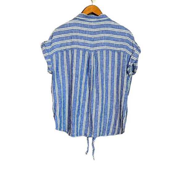 Jachs girlfriend linen blend striped tie top. - Picture 6 of 9